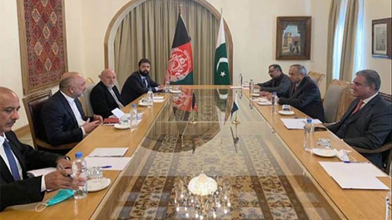  وزیر خارجہ  کی افغان ہم منصب سے ملاقات، صورتحال پر تبادلہ خیال