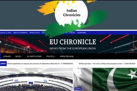بھارت یورپی یونین کی ویب سائٹ پر پاکستان مخالف مواد کی تشہیرکرنے لگا