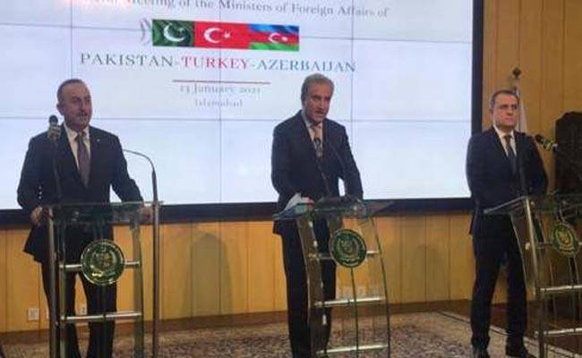  امن واستحکام کا فروغ ،پاکستان، ترکی، آذر بائیجان کے وزرائے خا رجہ نے سہ ملکی معاہدے پر دستخط کر دئیے