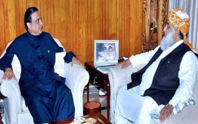  زرداری کی فضل الرحمان سے اہم ملاقات،سینٹ الیکشن پر مشاورت