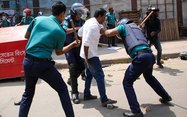 بھارتی وزیراعظم کا دورہ بنگلہ دیش ،ہزاروں افرادکا احتجاج و نعرے بازی