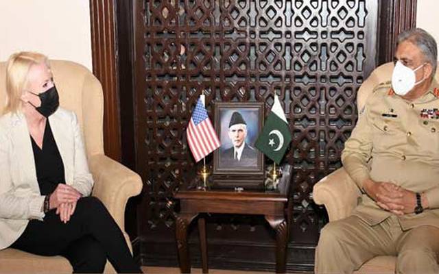 آرمی چیف سے امریکی ناظم الامور کی ملاقات، افغانستان سے فوج نکالنے کے بیان کا خیرمقدم