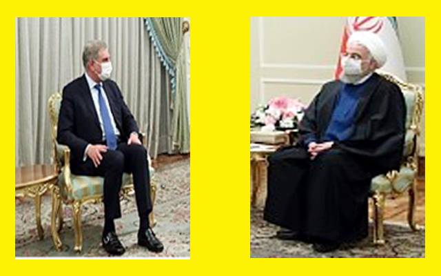  شاہ محمود کی ایرانی صدر سے ملاقات۔روحانی کا دو طرفہ تعلقات بڑھانے کا عزم