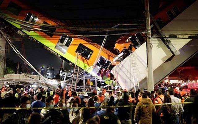 میکسیکو میں میٹرو ٹرین کو حادثہ۔۔ 23 افراد ہلاک