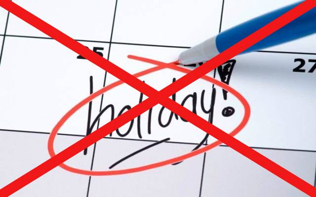 عید الفطر کی چھٹیاں منسوخ