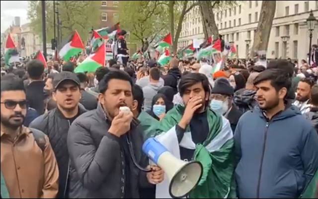 مسجد اقصیٰ پر اسرائیلی حملہ، برطانوی مسلمان سراپا احتجاج