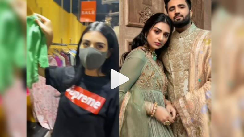 سارہ خان کی ’’ننھے مہمان‘‘ کیلئے شاپنگ، شوہر نے چپکے سےویڈیو بنالی