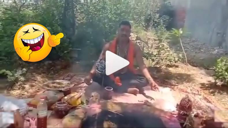  بھارتی ’’پنڈت‘‘ کورونا بھگاتے ہوئے، دلچسپ ویڈیو وائرل