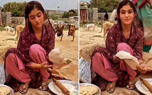 روٹی پکانے کی ویڈیو سے سو شل میڈیا پر مقبو لیت پانے والی لڑکی خانہ بدو ش نکلی۔۔مزید جانیے
