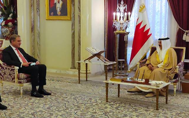  شاہ محمود قریشی کی بحرین کے ولی عہد شہزادہ سلمان بن حمد سے ملاقات۔دوطرفہ تعلقات پر تبادلہ خیال 