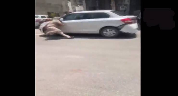 پولیس اہلکار کو گاڑی تلے روندنے کی کوشش۔۔ ویڈیو وائرل