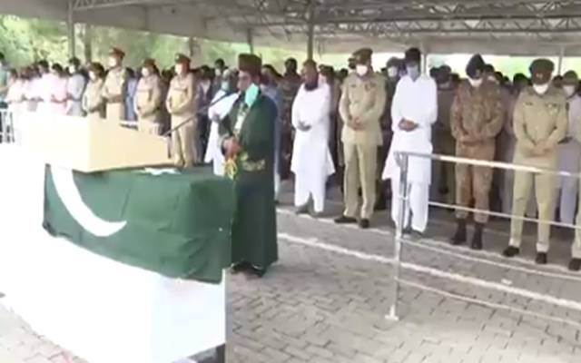 راولپنڈی: کیپٹن کاشف شہید کی نمازجنازہ ادا کردی گئی، آرمی چیف بھی شریک