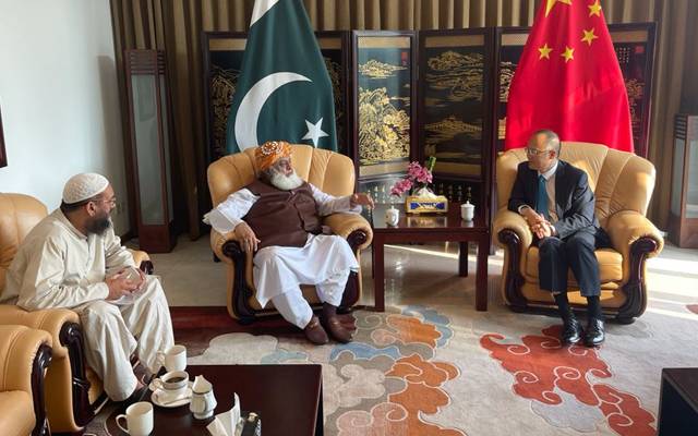چینی سفیر کی فضل الرحمان سے ملاقات۔سی پیک کیلئے خدمات کو سراہا