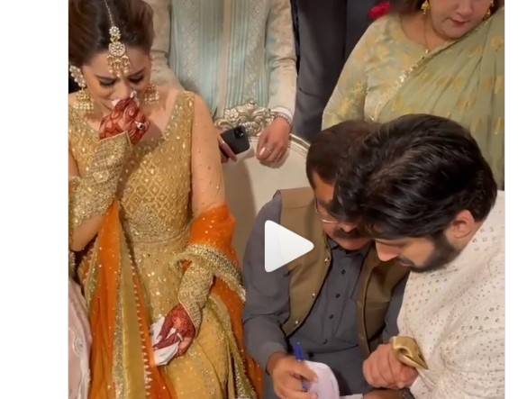   منال کے رخصتی کے وقت قہقہے ۔۔ایمن خان آبدیدہ۔۔ویڈیووائرل