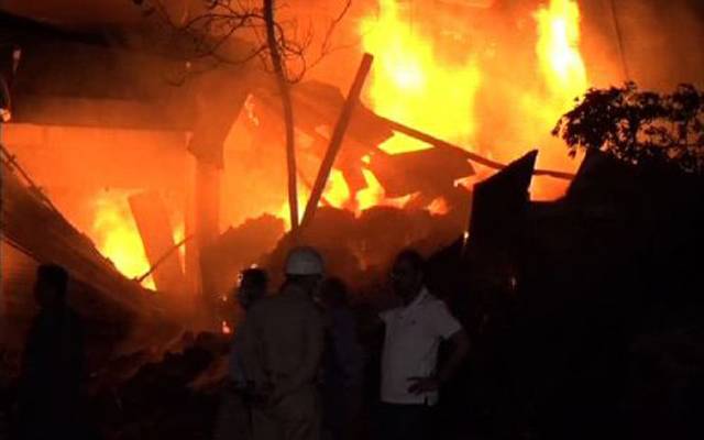 کراچی، فائر بریگیڈ ، کوئی جانی نقصان نہیں ہوا 