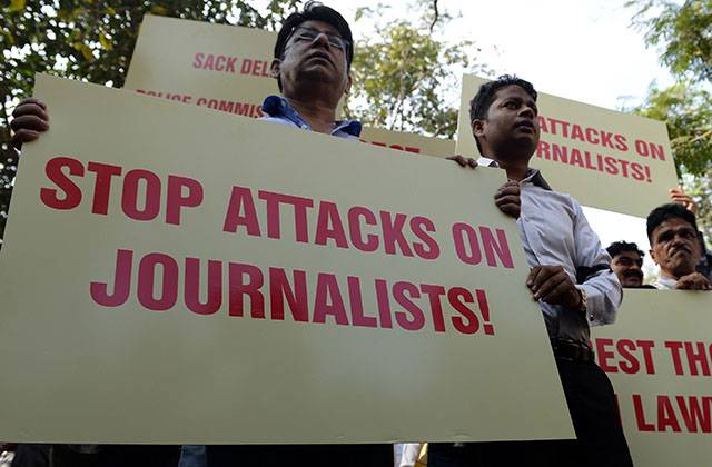 بھارتی صحافی،حملے،احتجاج،