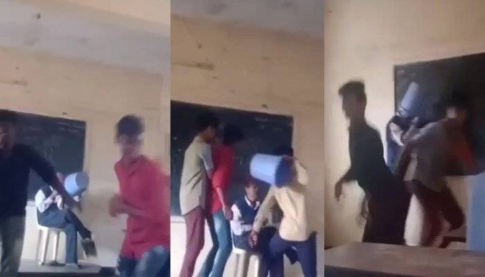 کلاس میں طالبعلم نے استاد کیساتھ کیا کیا۔۔۔؟تصاویر منظر عام پر آ گئیں