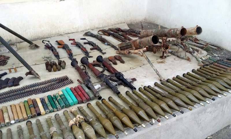 جنوبی وزیرستان, سکیورٹی فورسز,  آپریشن,بڑی تعداد , اسلحہ و گولہ بارود برآمد