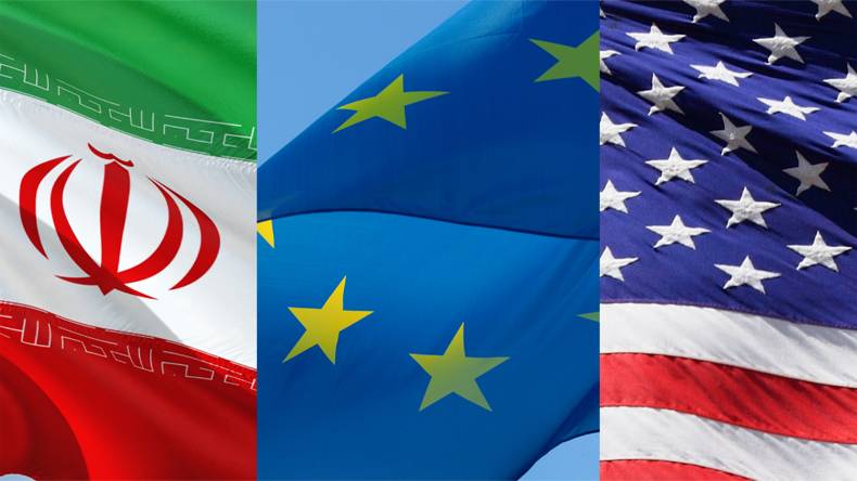 ایران،یورپی، یونین، امریکا ،جھنڈے