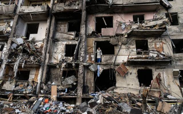 روسی فوج کی بمباری سے یوکرین میں تباہی کے مناظر