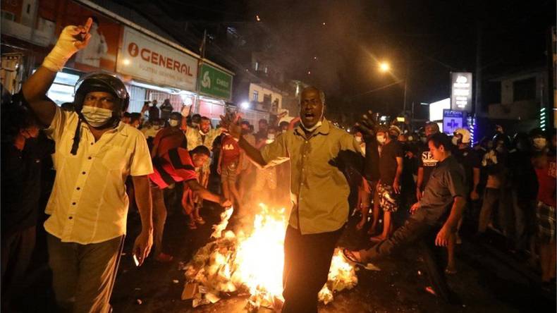 سری لنکن، شہری، صدر، کے خلاف، احتجاج 