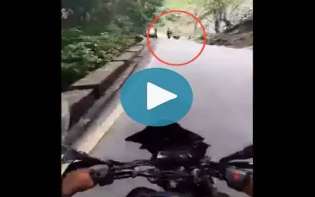 پہاڑ سے گرتا ایک پتھر2موٹر سائیکل سواروں کی جان لے گیا،ویڈیو وائرل