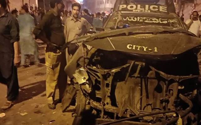 کراچی کے علاقے کھارادر, دھماکا, خاتون جاں بحق, 10 افراد زخمی, 