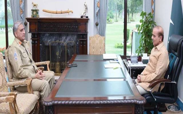 وزیراعظم شہباز شریف سے آرمی چیف کی ملاقات 
