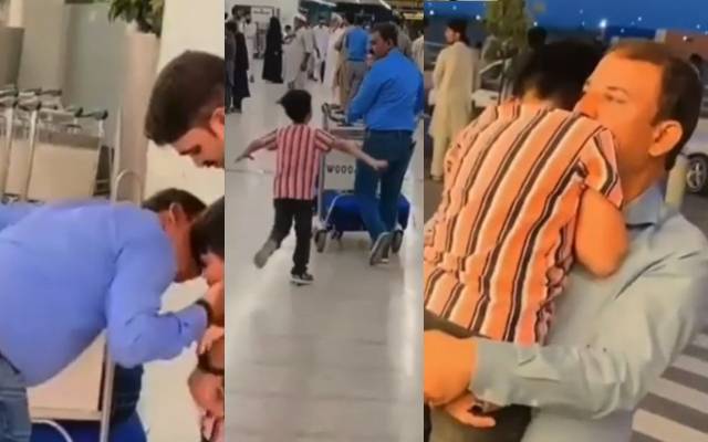 سعودی عرب، انتقال، کارکن مدثر سلطان، بیٹے، الوداعی ملاقات، ویڈیو وائرل،