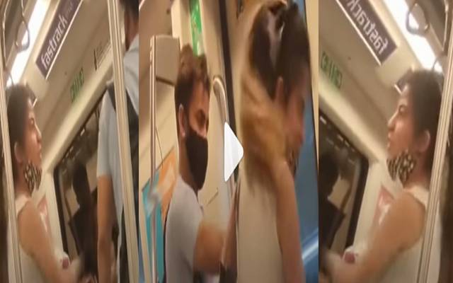 میٹرو بس میں لڑکا اور لڑکی لڑ پڑے، تھپڑ رسید ، ویڈیو وائرل ہو گئی