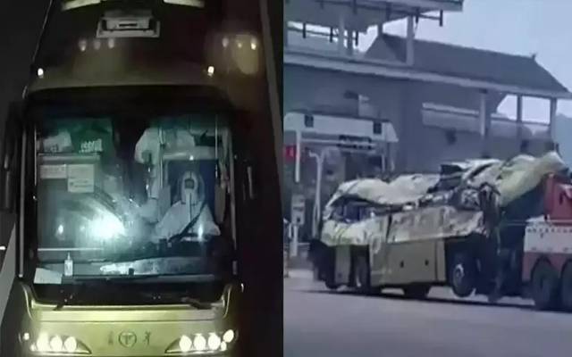 چین، کورونا کے قرنطینہ سینٹر، بس حادثے کا شکار