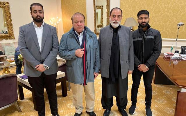 ن لیگ کے قائد، میاں نواز شریف، وفاقی وزیر سیفران، سینیٹر طلحہ محمود ، لندن میں ملاقات