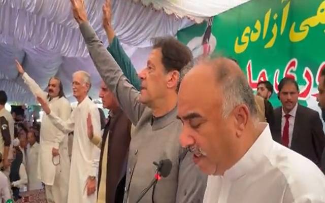  حکومت مخالف, تحریک ,عمران خان, کارکنوں ,حلف , وزیر اعلیٰ ہاؤس