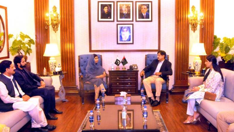 وزیراعلیٰ سندھ ، ملالہ یوسف زئی ، ملاقات,اہم امور ، تبادلہ خیال