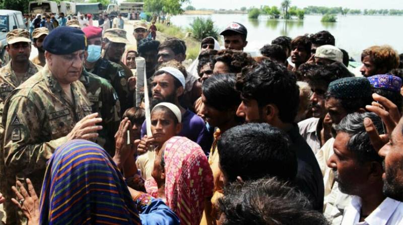 آرمی چیف جنرل قمر جاوید باجوہ آج سندھ میں سیلاب زدہ علاقوں کا دورہ کریں گے