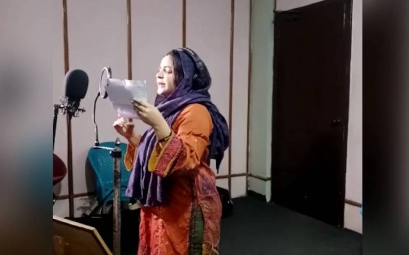 گلوکارہ ماریا میر کی آواز میں نئی پنجابی فلم دیوانگی کے گانے کی ریکارڈنگ