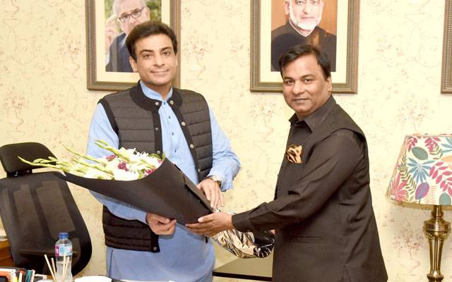 اداکار طاہر انجم کی مسلم لیگ رہنما حمزہ شہباز سے ملاقات 
