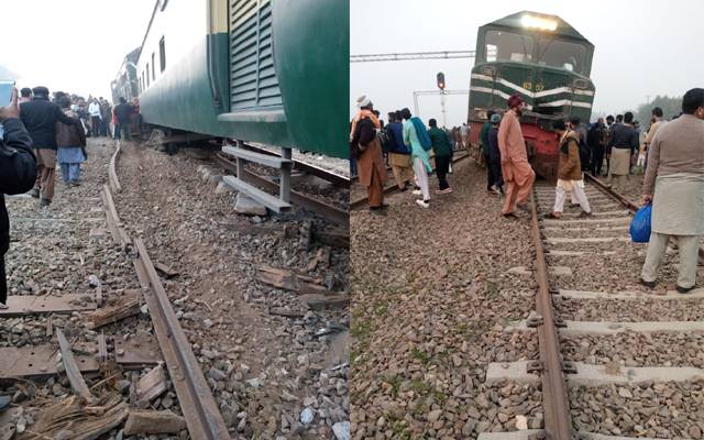 لاہور، کراچی جانیوالی ٹرین، حادثے کا شکار، 