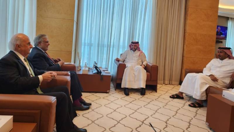 اسحاق ڈار کی قطر انویسٹمنٹ اتھارٹی کے سربراہ منصور ابراہیم سے ملاقات،اہم امور پر تبادلہ خیال