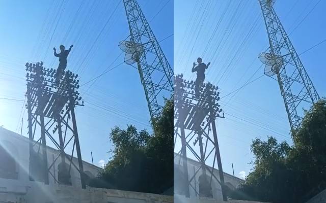 سامان چوری کی رپورٹ درج نہ کرنے پراحتجاجاًپول پر چڑھنے والا مسافر گر کر زخمی