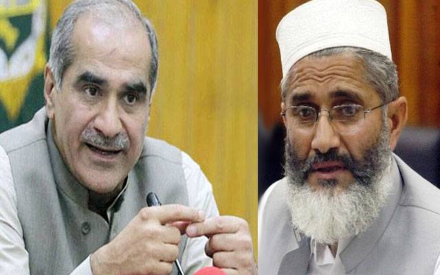 سراج الحق اور خواجہ سعد رفیق کی ٹوئٹر پر لفظی جنگ 