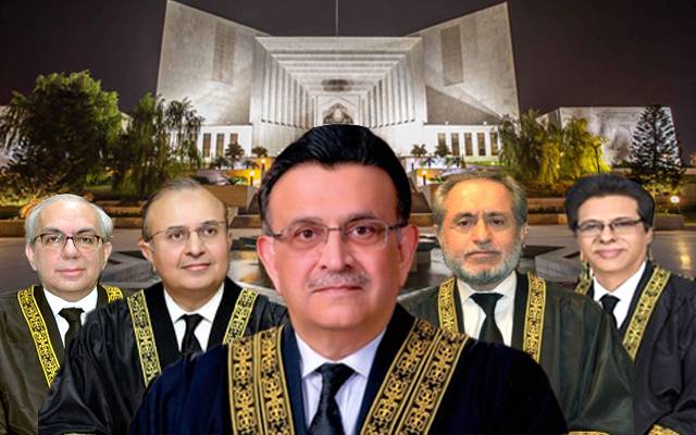 سپریم کورٹ کے 5 رکنی بینچ نے پنجاب اور خیبرپختونخوا میں انتخابات کے لیے ازخود نوٹس کیس کی سماعت کی۔