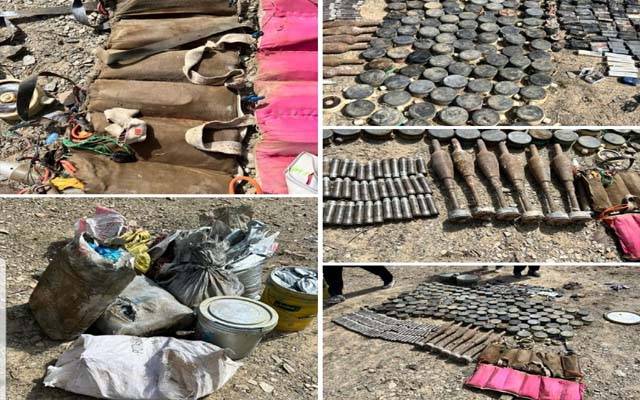 پاک افغان سرحدی علاقے میں سیکیورٹی اداروں کا آپریشن ، بھاری اسلحہ برآمد 
