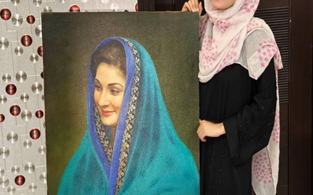 سوشل میڈیا پر وائرل مسلم لیگ ن، مریم نواز کی پورٹریٹ سیل۔