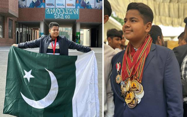 کراچی کے علاقے کیماڑی سے تعلق رکھنے والے ماہی گیر کے 14 سالہ بیٹے امیر حمزہ پنجاری نے ورلڈ اسکالر کپ میں 7میڈلز جیت کر پاکستان کا سر فخر سے بلند کردیا۔