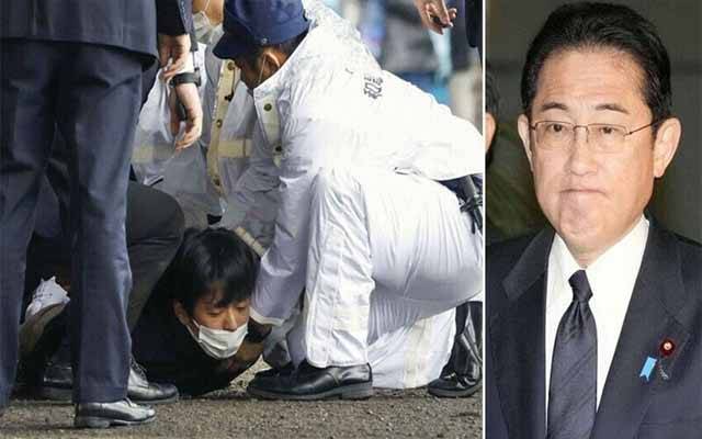 جاپان کے وزیراعظم کی تقریر کے دوران دھماکہ، بھگدڑ مچ گئی
