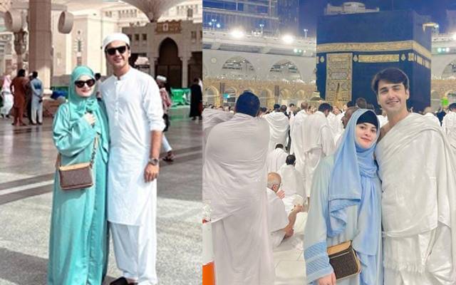 پاکستانی اداکارہ منال خان نے اپنے شوہر کے ہمراہ عمرہ کی سعادت حاصل کر لی۔ اس موقع پر بنائی گئی تصاویر  بھی سوشل میڈیا پر شیئر کردیں۔