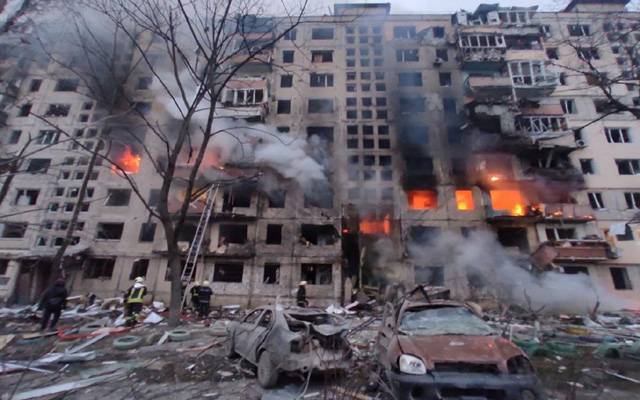 یوکرین کے دارالحکومت کیئف میں رات گئے حملے، 3 افراد ہلاک