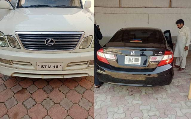 اسد قیصر کے حجرے پر چھاپہ ، نان کسٹم پیڈ گاڑیوں کی بڑی کھیپ برآمد