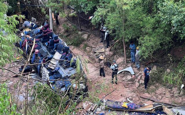 میکسیکو میں مسافر بس کھائی میں گرگئی، 29 افراد ہلاک